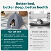 image:imageFurHaven Cat Bed Cave for Indoor Cats amp Small Dogs Washable amp Foldable Pet Tent with Removable Cushion Small Polar Fleece Heather Gray