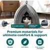 image:imageFurHaven Cat Bed Cave for Indoor Cats amp Small Dogs Washable amp Foldable Pet Tent with Removable Cushion Small Polar Fleece Heather Gray