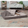 image:imageFurHaven Dog Bed Cover Replacement SofaStyle Design with Soft Breathable Fabric for Cozy Comfort Machine Washable Large Plush amp Velvet Granite GrayBlanket Top  Berber  Suede Gray