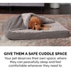 image:imageFurHaven Dog Bed Cover Replacement SofaStyle Design with Soft Breathable Fabric for Cozy Comfort Machine Washable Large Plush amp Velvet Granite GrayBlanket Top  Berber  Suede Gray