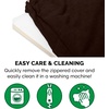image:imageFurHaven Dog Bed Cover Replacement SofaStyle Design with Soft Breathable Fabric for Cozy Comfort Machine Washable Large Plush amp Velvet Granite GrayBlanket Top  Berber  Suede Espresso