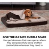 image:imageFurHaven Dog Bed Cover Replacement SofaStyle Design with Soft Breathable Fabric for Cozy Comfort Machine Washable Large Plush amp Velvet Granite GrayBlanket Top  Berber  Suede Espresso