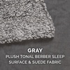 image:imageFurHaven Dog Bed Cover Replacement SofaStyle Design with Soft Breathable Fabric for Cozy Comfort Machine Washable Large Plush amp Velvet Granite GrayBlanket Top  Berber  Suede Gray