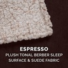 image:imageFurHaven Dog Bed Cover Replacement SofaStyle Design with Soft Breathable Fabric for Cozy Comfort Machine Washable Large Plush amp Velvet Granite GrayBlanket Top  Berber  Suede Espresso