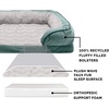 image:imageFurHaven Dog Bed Cover Replacement SofaStyle Design with Soft Breathable Fabric for Cozy Comfort Machine Washable Large Plush amp Velvet Granite GrayCeladon Green