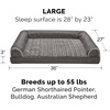 image:imageFurHaven Dog Bed Cover Replacement SofaStyle Design with Soft Breathable Fabric for Cozy Comfort Machine Washable Large Plush amp Velvet Granite GrayCharcoal