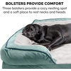image:imageFurHaven Dog Bed Cover Replacement SofaStyle Design with Soft Breathable Fabric for Cozy Comfort Machine Washable Large Plush amp Velvet Granite GrayCeladon Green