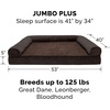 image:imageFurHaven Dog Bed Cover Replacement SofaStyle Design with Soft Breathable Fabric for Cozy Comfort Machine Washable Large Plush amp Velvet Granite GrayCoffee Sherpa  Chenille