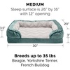 image:imageFurHaven Dog Bed Cover Replacement SofaStyle Design with Soft Breathable Fabric for Cozy Comfort Machine Washable Large Plush amp Velvet Granite GrayCeladon Green