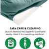 image:imageFurHaven Dog Bed Cover Replacement SofaStyle Design with Soft Breathable Fabric for Cozy Comfort Machine Washable Large Plush amp Velvet Granite GrayCeladon Green