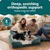 image:imageFurHaven Dog Bed Cover Replacement SofaStyle Design with Soft Breathable Fabric for Cozy Comfort Machine Washable Large Plush amp Velvet Granite GrayCeladon Green