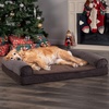 image:imageFurHaven Dog Bed Cover Replacement SofaStyle Design with Soft Breathable Fabric for Cozy Comfort Machine Washable Large Plush amp Velvet Granite GrayCoffee Sherpa  Chenille
