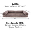 image:imageFurHaven Dog Bed Cover Replacement SofaStyle Design with Soft Breathable Fabric for Cozy Comfort Machine Washable Large Plush amp Velvet Granite GrayFaux Fur  Velvet Driftwood Brown