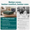 image:imageFurHaven Dog Bed Cover Replacement SofaStyle Design with Soft Breathable Fabric for Cozy Comfort Machine Washable Large Plush amp Velvet Granite GrayFaux Fur  Velvet Dark Sage