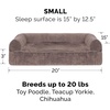 image:imageFurHaven Dog Bed Cover Replacement SofaStyle Design with Soft Breathable Fabric for Cozy Comfort Machine Washable Large Plush amp Velvet Granite GrayFaux Fur  Velvet Driftwood Brown