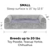 image:imageFurHaven Dog Bed Cover Replacement SofaStyle Design with Soft Breathable Fabric for Cozy Comfort Machine Washable Large Plush amp Velvet Granite GrayFaux Fur  Velvet Smoke Gray