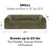 image:imageFurHaven Dog Bed Cover Replacement SofaStyle Design with Soft Breathable Fabric for Cozy Comfort Machine Washable Large Plush amp Velvet Granite GrayFaux Fur  Velvet Dark Sage