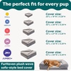 image:imageFurHaven Dog Bed Cover Replacement SofaStyle Design with Soft Breathable Fabric for Cozy Comfort Machine Washable Large Plush amp Velvet Granite GrayFaux Fur  Velvet Dark Sage