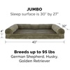 image:imageFurHaven Dog Bed Cover Replacement SofaStyle Design with Soft Breathable Fabric for Cozy Comfort Machine Washable Large Plush amp Velvet Granite GrayFaux Fur  Velvet Dark Sage