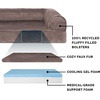 image:imageFurHaven Dog Bed Cover Replacement SofaStyle Design with Soft Breathable Fabric for Cozy Comfort Machine Washable Large Plush amp Velvet Granite GrayFaux Fur  Velvet Driftwood Brown