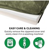 image:imageFurHaven Dog Bed Cover Replacement SofaStyle Design with Soft Breathable Fabric for Cozy Comfort Machine Washable Large Plush amp Velvet Granite GrayFaux Fur  Velvet Dark Sage