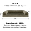 image:imageFurHaven Dog Bed Cover Replacement SofaStyle Design with Soft Breathable Fabric for Cozy Comfort Machine Washable Large Plush amp Velvet Granite GrayFaux Fur  Velvet Dark Sage