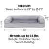 image:imageFurHaven Dog Bed Cover Replacement SofaStyle Design with Soft Breathable Fabric for Cozy Comfort Machine Washable Large Plush amp Velvet Granite GrayGray
