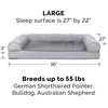 image:imageFurHaven Dog Bed Cover Replacement SofaStyle Design with Soft Breathable Fabric for Cozy Comfort Machine Washable Large Plush amp Velvet Granite GrayGray