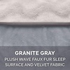 image:imageFurHaven Dog Bed Cover Replacement SofaStyle Design with Soft Breathable Fabric for Cozy Comfort Machine Washable Large Plush amp Velvet Granite GrayGranite Gray
