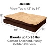 image:imageFurHaven Dog Bed Cover Replacement SofaStyle Design with Soft Breathable Fabric for Cozy Comfort Machine Washable Large Plush amp Velvet Granite GrayPillow Top  Minky Plush  Suede French Roast