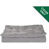 image:imageFurHaven Dog Bed Cover Replacement SofaStyle Design with Soft Breathable Fabric for Cozy Comfort Machine Washable Large Plush amp Velvet Granite GrayPillow Top  Minky Plush  Suede Titanium Gray