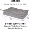 image:imageFurHaven Dog Bed Cover Replacement SofaStyle Design with Soft Breathable Fabric for Cozy Comfort Machine Washable Large Plush amp Velvet Granite GrayPillow Top  Minky Plush  Suede Titanium Gray