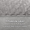 image:imageFurHaven Dog Bed Cover Replacement SofaStyle Design with Soft Breathable Fabric for Cozy Comfort Machine Washable Large Plush amp Velvet Granite GrayPillow Top  Minky Plush  Suede Titanium Gray