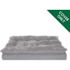 image:imageFurHaven Dog Bed Cover Replacement SofaStyle Design with Soft Breathable Fabric for Cozy Comfort Machine Washable Large Plush amp Velvet Granite GrayPillow Top  Minky Plush  Suede Titanium Gray