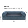image:imageFurHaven Dog Bed Cover Replacement SofaStyle Design with Soft Breathable Fabric for Cozy Comfort Machine Washable Large Plush amp Velvet Granite GraySherpa  Chenille Orion Blue