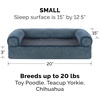image:imageFurHaven Dog Bed Cover Replacement SofaStyle Design with Soft Breathable Fabric for Cozy Comfort Machine Washable Large Plush amp Velvet Granite GraySherpa  Chenille Orion Blue