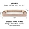 image:imageFurHaven Dog Bed Cover Replacement SofaStyle Design with Soft Breathable Fabric for Cozy Comfort Machine Washable Large Plush amp Velvet Granite GraySherpa  Chenille Cream