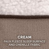 image:imageFurHaven Dog Bed Cover Replacement SofaStyle Design with Soft Breathable Fabric for Cozy Comfort Machine Washable Large Plush amp Velvet Granite GraySherpa  Chenille Cream