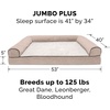 image:imageFurHaven Dog Bed Cover Replacement SofaStyle Design with Soft Breathable Fabric for Cozy Comfort Machine Washable Large Plush amp Velvet Granite GraySherpa  Chenille Cream