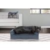 image:imageFurHaven Dog Bed Cover Replacement SofaStyle Design with Soft Breathable Fabric for Cozy Comfort Machine Washable Large Plush amp Velvet Granite GraySherpa  Chenille Orion Blue