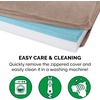 image:imageFurHaven Dog Bed Cover Replacement SofaStyle Design with Soft Breathable Fabric for Cozy Comfort Machine Washable Large Plush amp Velvet Granite GraySherpa  Chenille Cream