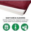image:imageFurHaven Dog Bed Cover Replacement SofaStyle Design with Soft Breathable Fabric for Cozy Comfort Machine Washable Large Plush amp Velvet Granite GrayWine Red Quilted Sofa