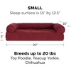 image:imageFurHaven Dog Bed Cover Replacement SofaStyle Design with Soft Breathable Fabric for Cozy Comfort Machine Washable Large Plush amp Velvet Granite GrayWine Red Quilted Sofa