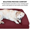 image:imageFurHaven Dog Bed Cover Replacement SofaStyle Design with Soft Breathable Fabric for Cozy Comfort Machine Washable Large Plush amp Velvet Granite GrayWine Red Quilted Sofa