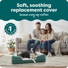 image:imageFurHaven Dog Bed Cover Replacement SofaStyle Design with Soft Breathable Fabric for Cozy Comfort Machine Washable Large Plush amp Velvet Waves Celadon GreenCeladon Green