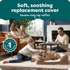 image:imageFurHaven Dog Bed Cover Replacement SofaStyle Design with Soft Breathable Fabric for Cozy Comfort Machine Washable Large Plush amp Velvet Waves Celadon GreenBrownstone