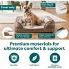 image:imageFurHaven Dog Bed Cover Replacement SofaStyle Design with Soft Breathable Fabric for Cozy Comfort Machine Washable Large Plush amp Velvet Waves Celadon GreenBrownstone