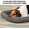 image:imageFurHaven Dog Bed for Extra Small Dogs amp Cats Bolster Crate Pad with Soft Supportive Base for Carriers amp Kennels Machine Washable Extra Small Sherpa Fleece CreamGray