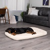 image:imageFurHaven Dog Bed for Extra Small Dogs amp Cats Bolster Crate Pad with Soft Supportive Base for Carriers amp Kennels Machine Washable Extra Small Sherpa Fleece CreamCream