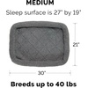 image:imageFurHaven Dog Bed for Extra Small Dogs amp Cats Bolster Crate Pad with Soft Supportive Base for Carriers amp Kennels Machine Washable Extra Small Sherpa Fleece CreamGray